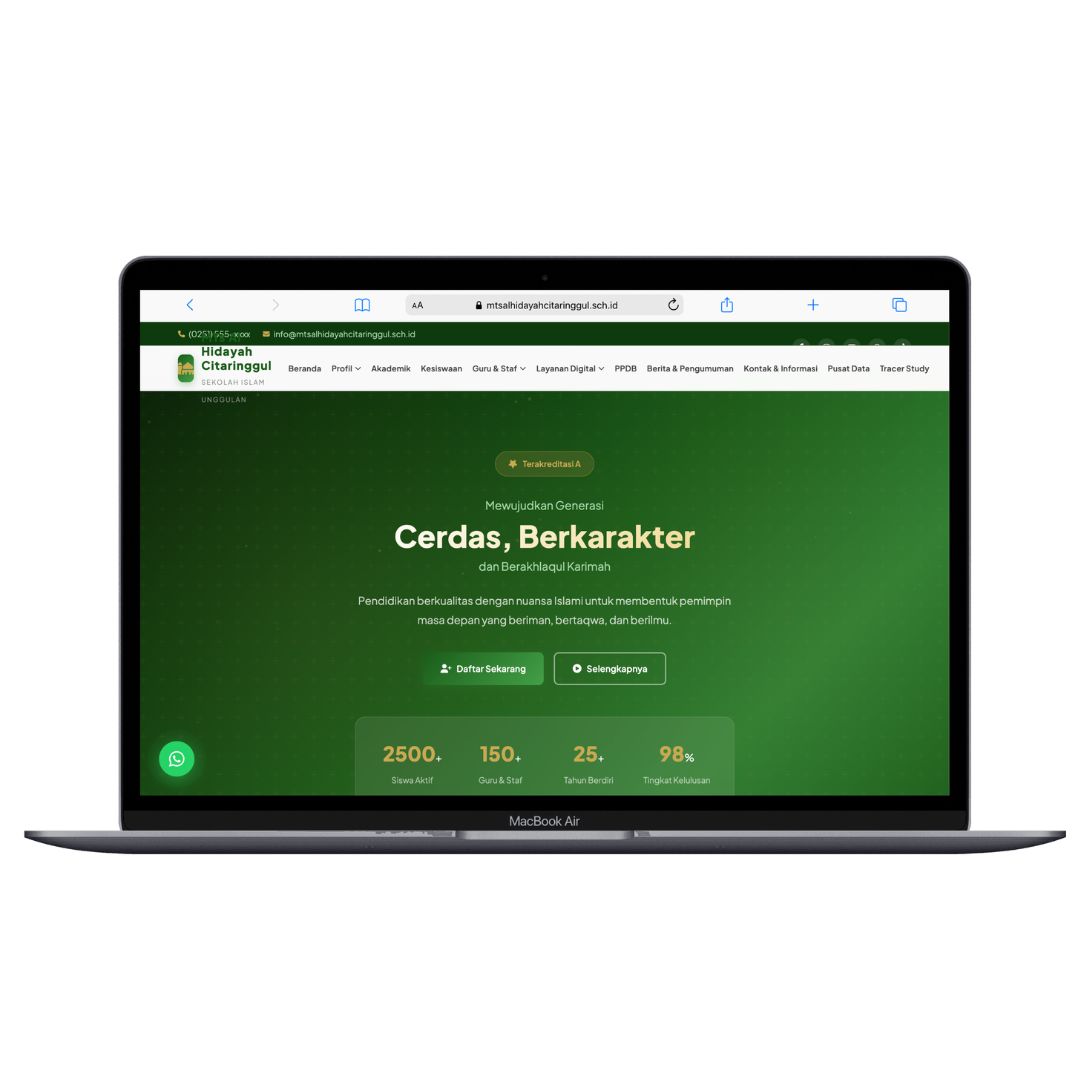 Paket 1 Tahun - Website Profil Sekolah & SPMB